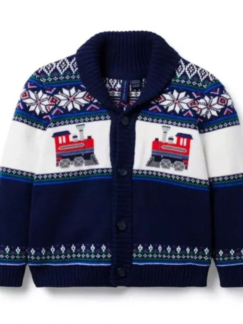 Janie and Jack The Holiday Train Cardigan